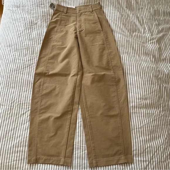 Uniqlo Jersey Barrel Leg Pants Beige XXS Long - Picture 3 of 5